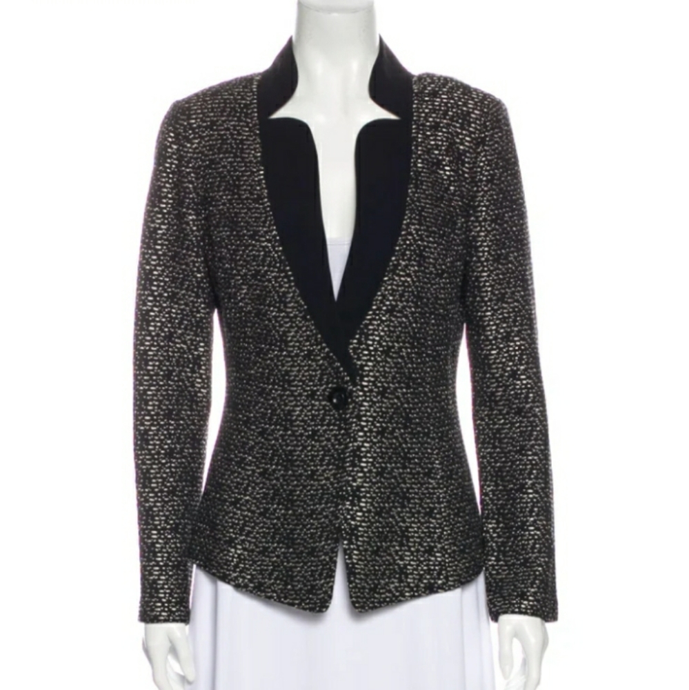 St John Blazer black sz 8 womens sweater